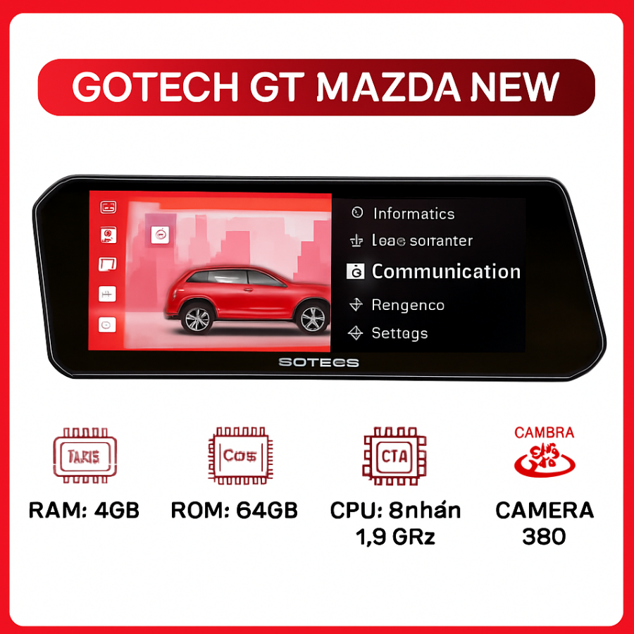 MÀN HÌNH Ô TÔ THÔNG MINH GOTECH GT MAZDA NEW