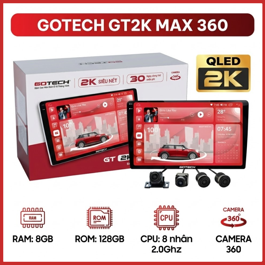 MÀN HÌNH ANDROID GOTECH GT 2K MAX 360