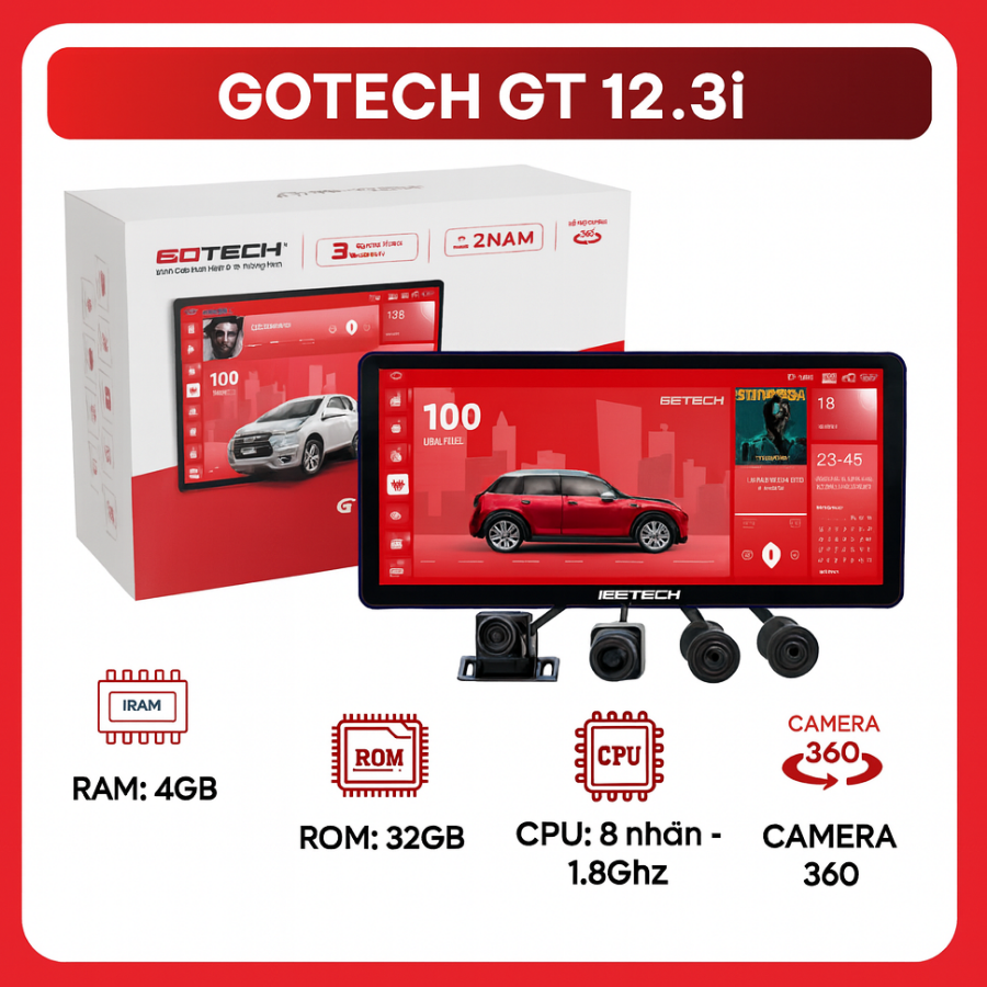MÀN HÌNH Ô TÔ THÔNG MINH GOTECH GT12.3i